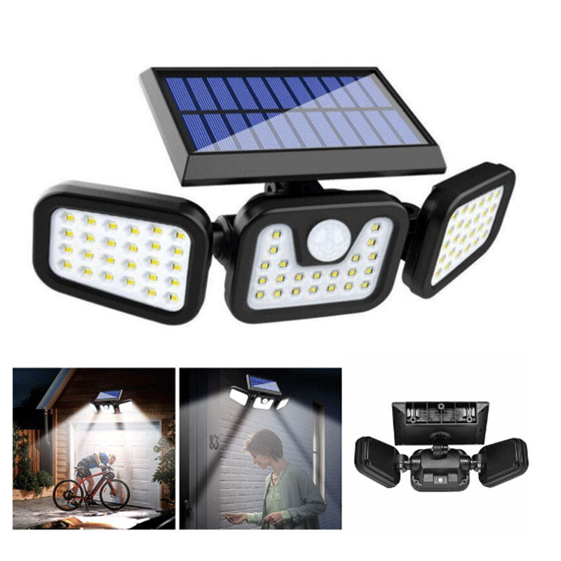 LED Solar Wall Light Human Body Sensor Outdoor